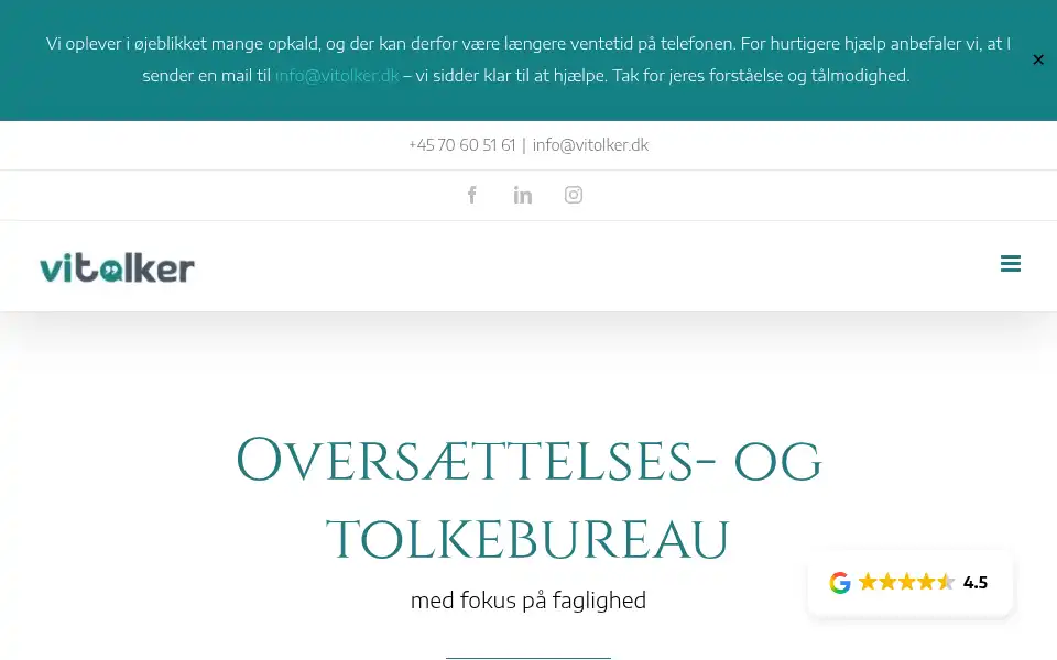 Screenshot of vitolker.dk