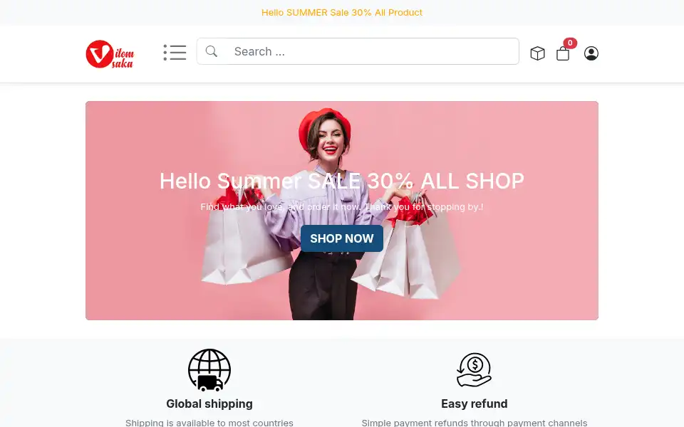 Screenshot of vitomsaka.com
