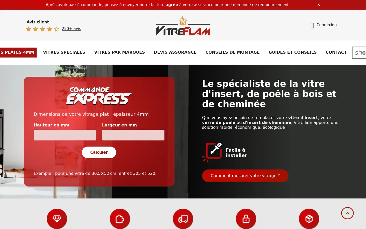Screenshot of vitreflam.com