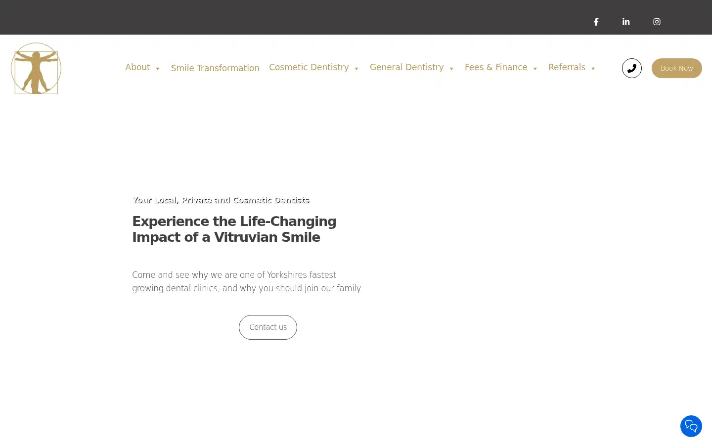 Screenshot of vitruviandentalstudio.co.uk