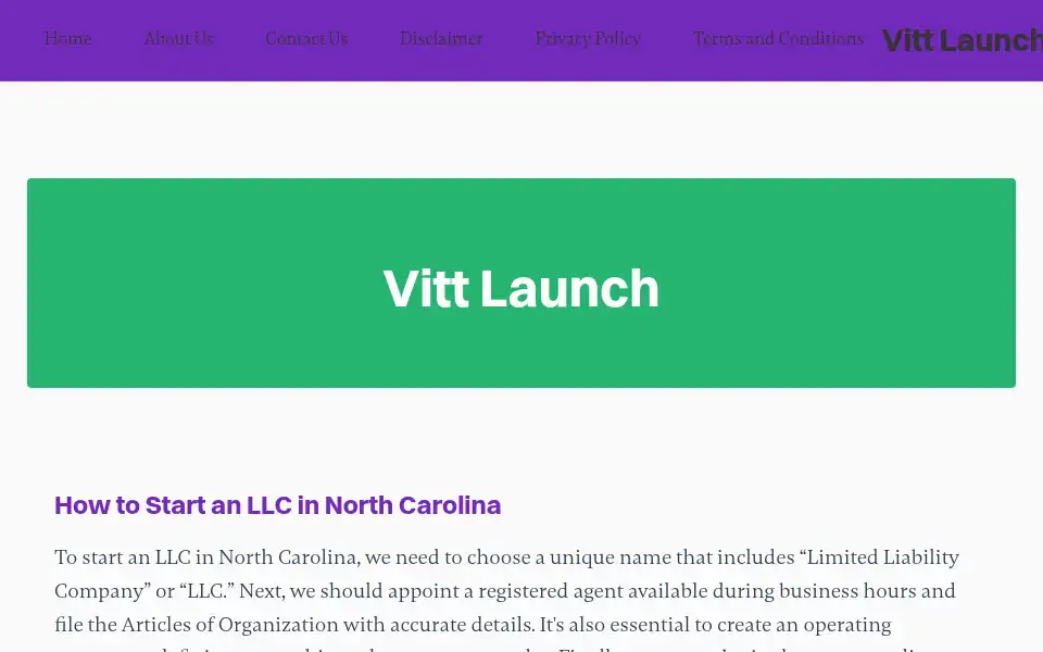Screenshot of vitt.sh