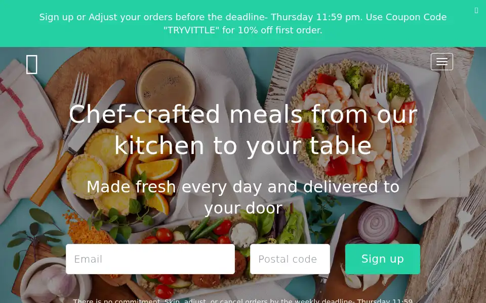 Screenshot of vittle.ca