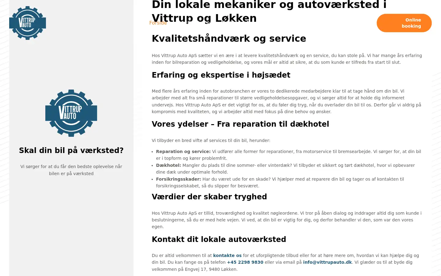Screenshot of vittrupauto.dk