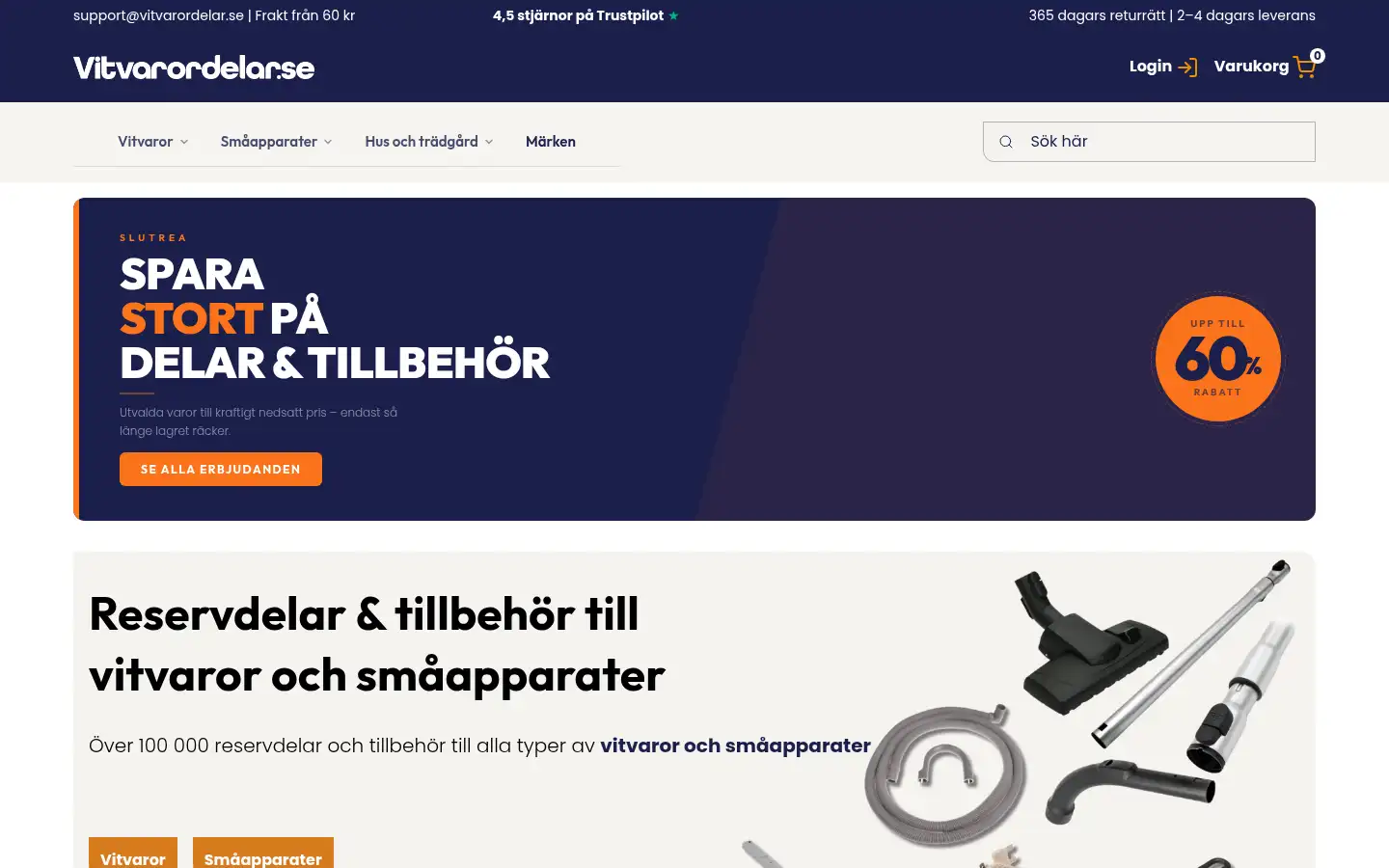 Screenshot of vitvarordelar.se