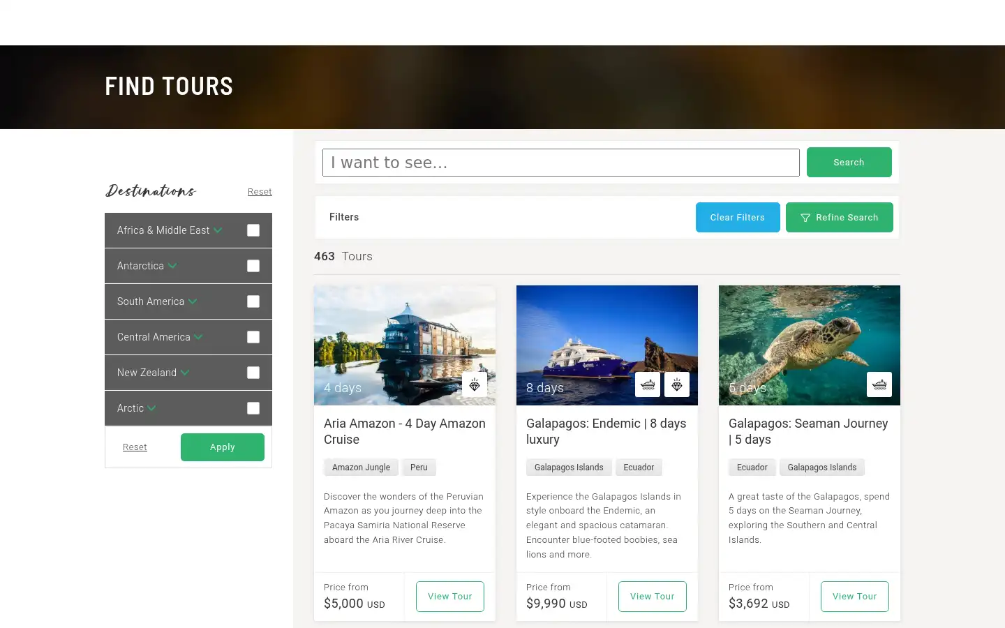Screenshot of vivaexpeditions.com