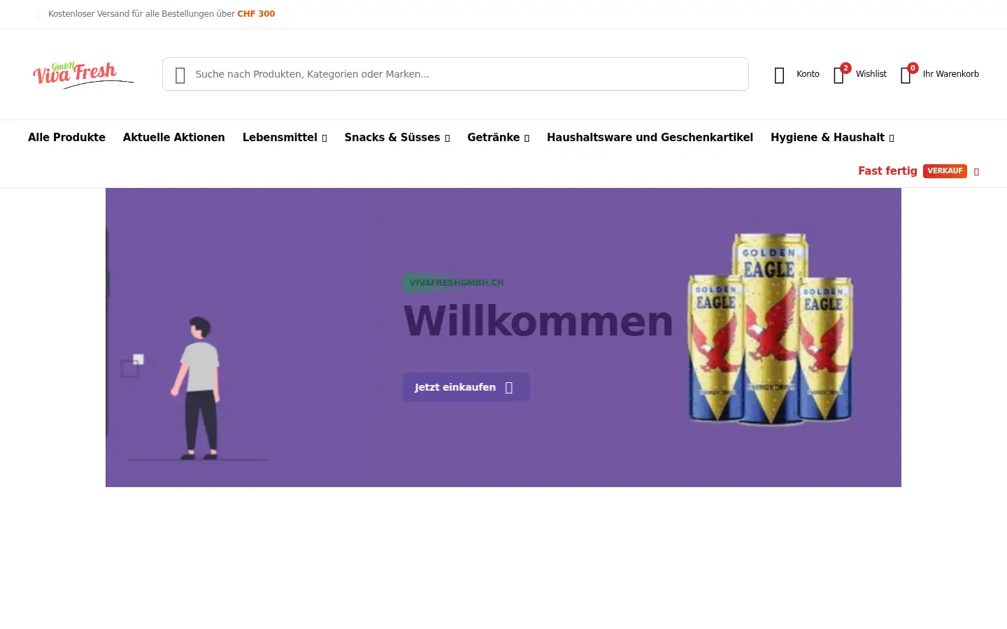 Screenshot of vivafreshgmbh.ch