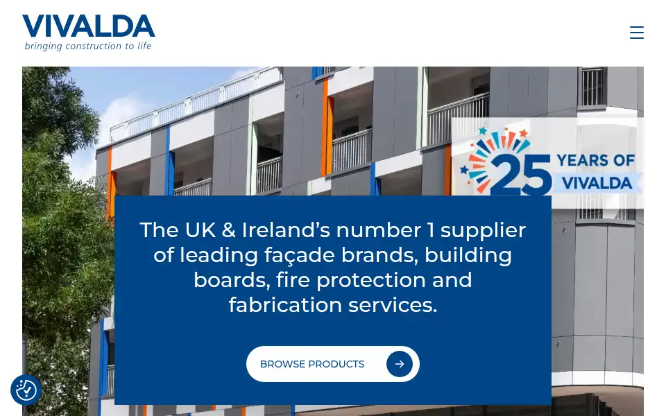 Screenshot of vivalda.co.uk