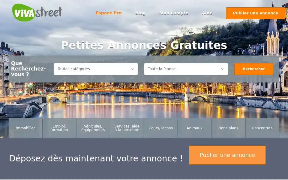 Screenshot of vivastreet.com