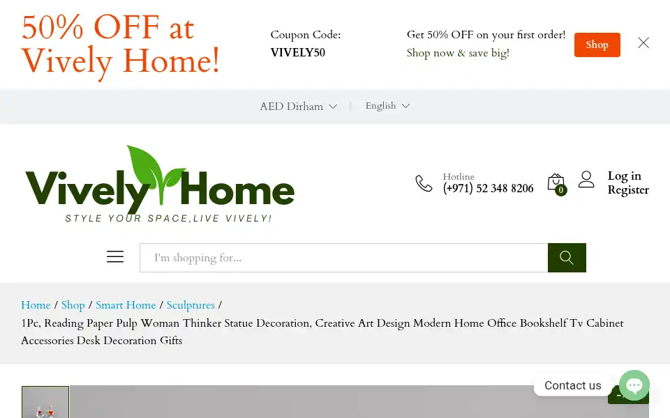 Screenshot of vivelyhome.com