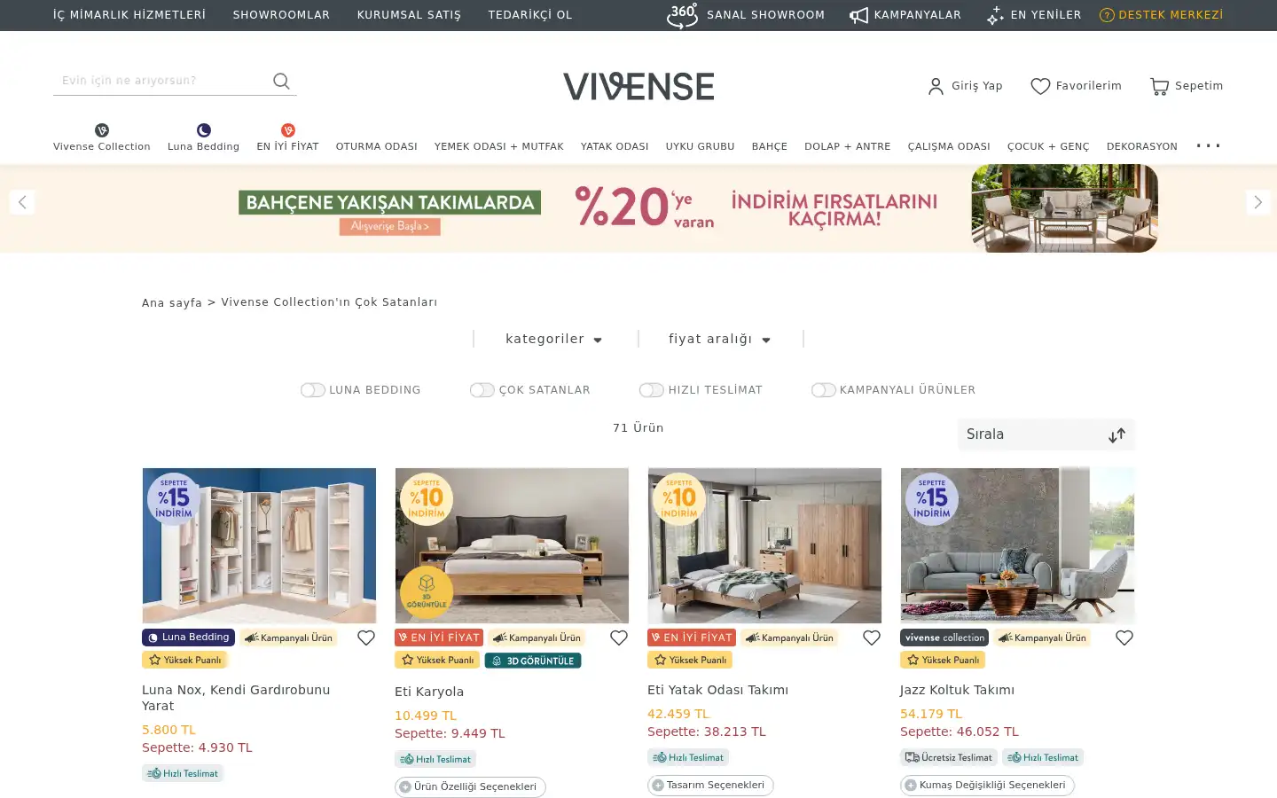 Screenshot of vivense.com