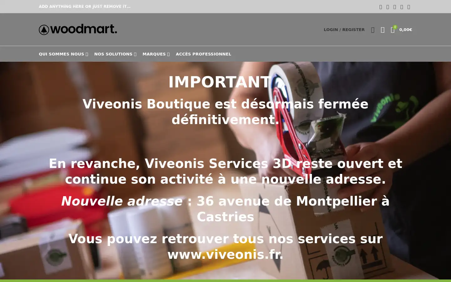 Screenshot of viveonis-boutique.fr