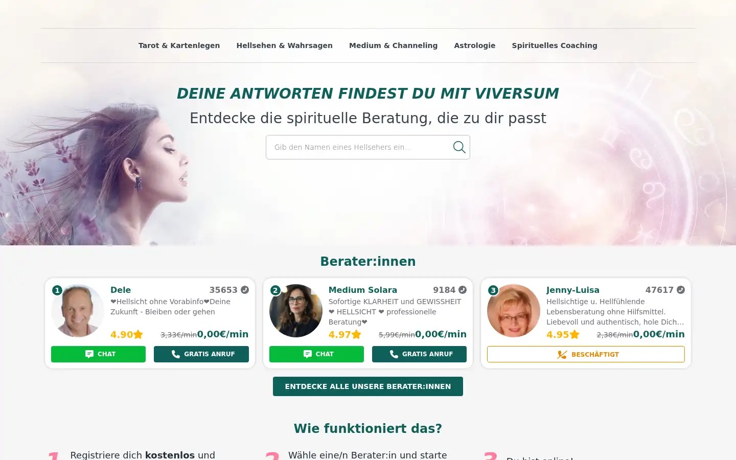 Screenshot of viversum.de