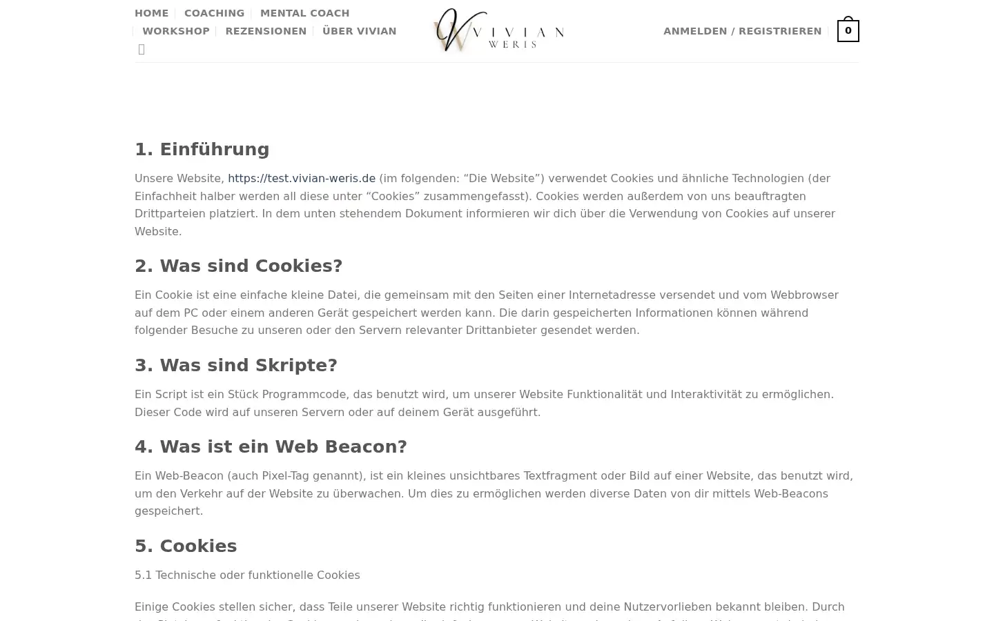 Screenshot of vivian-weris.de