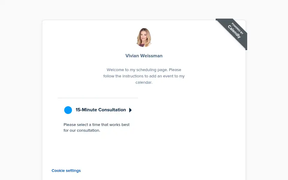 Screenshot of vivianweissman.com