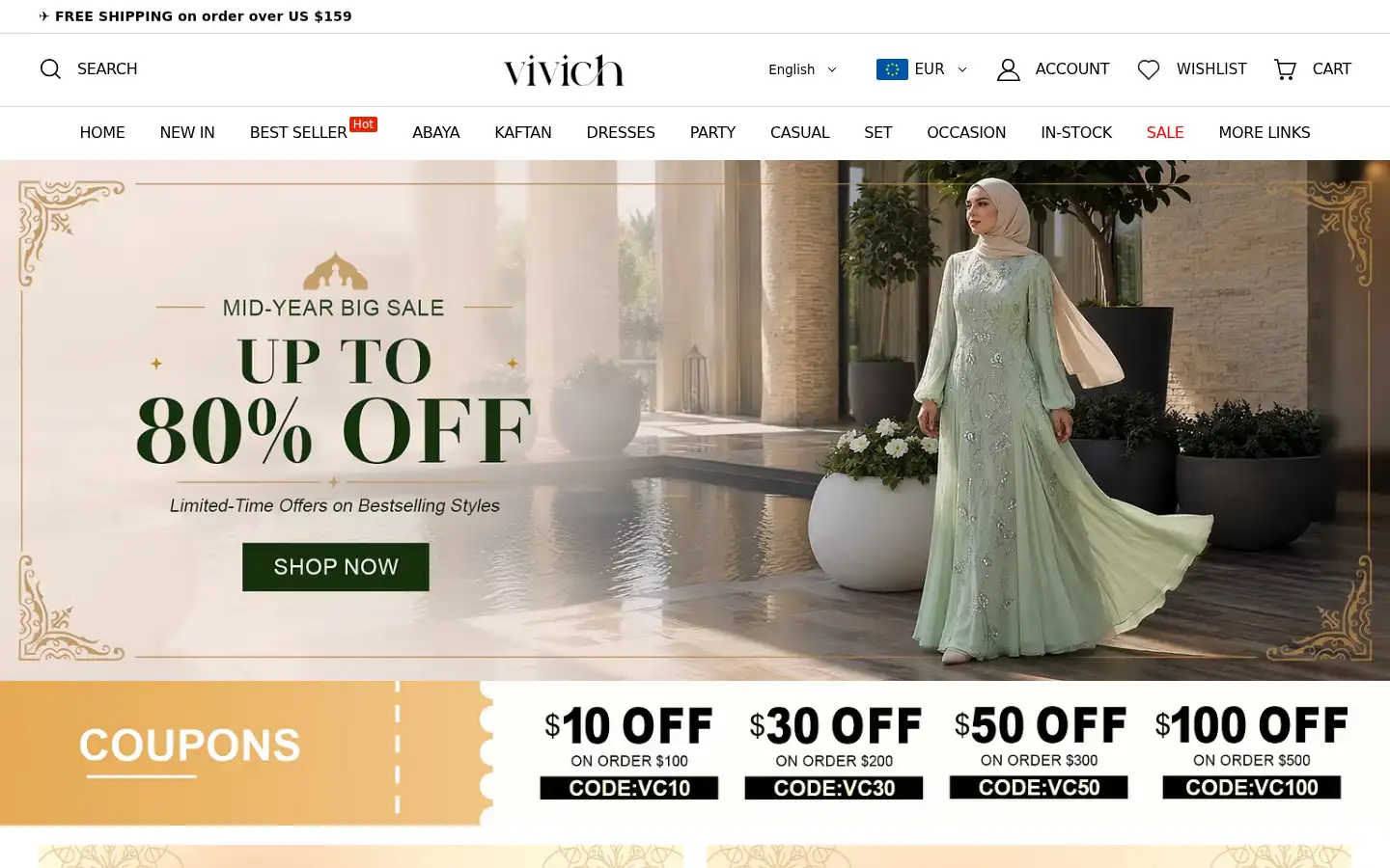 Screenshot of vivichofficial.com