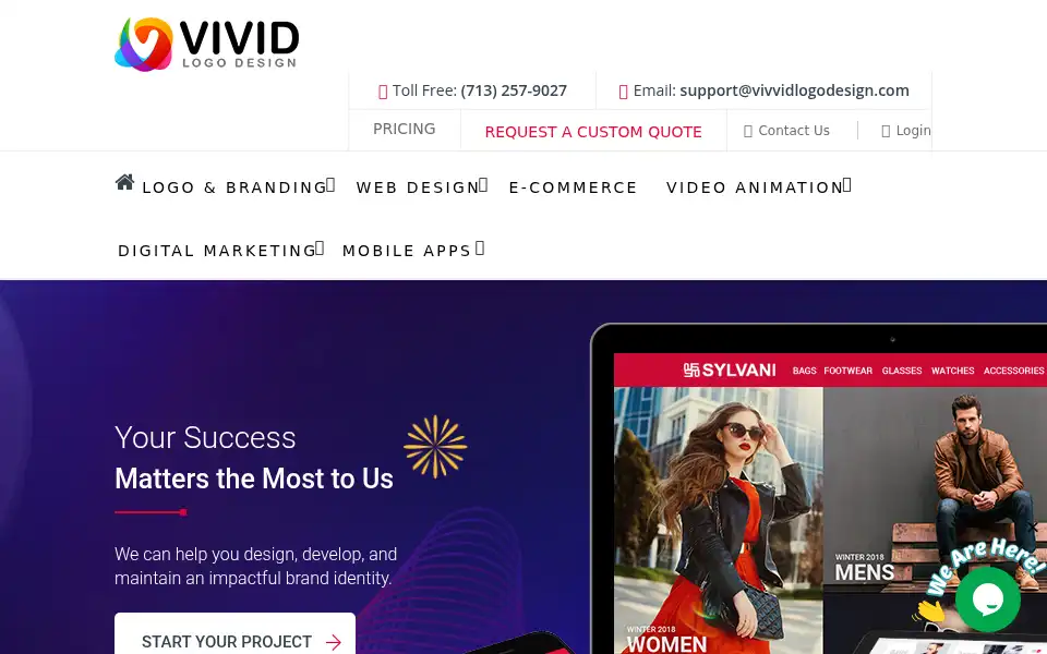 Screenshot of vividlogodesign.com