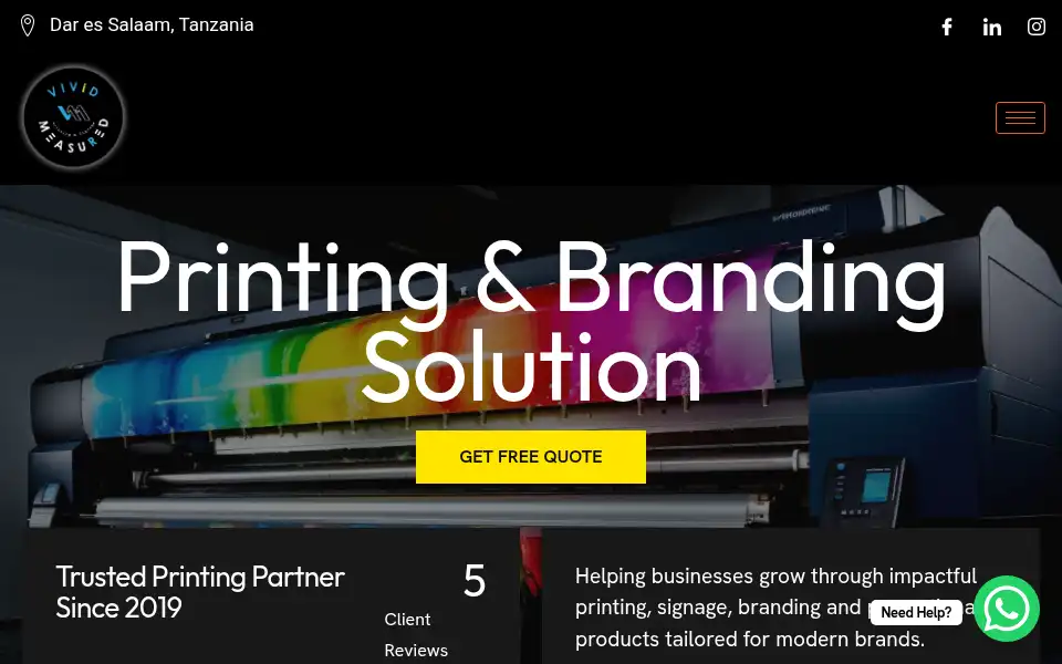 Screenshot of vividmeasured.com