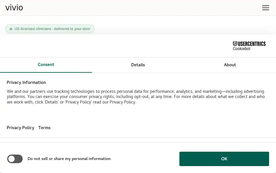Screenshot of viviomd.com