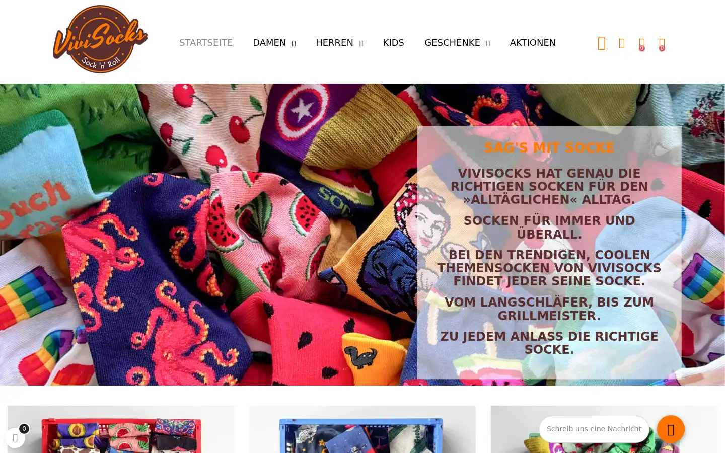 Screenshot of vivisocks.ch