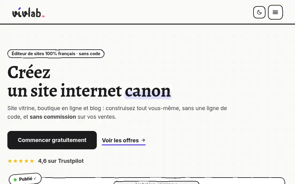 Screenshot of vivlab.com