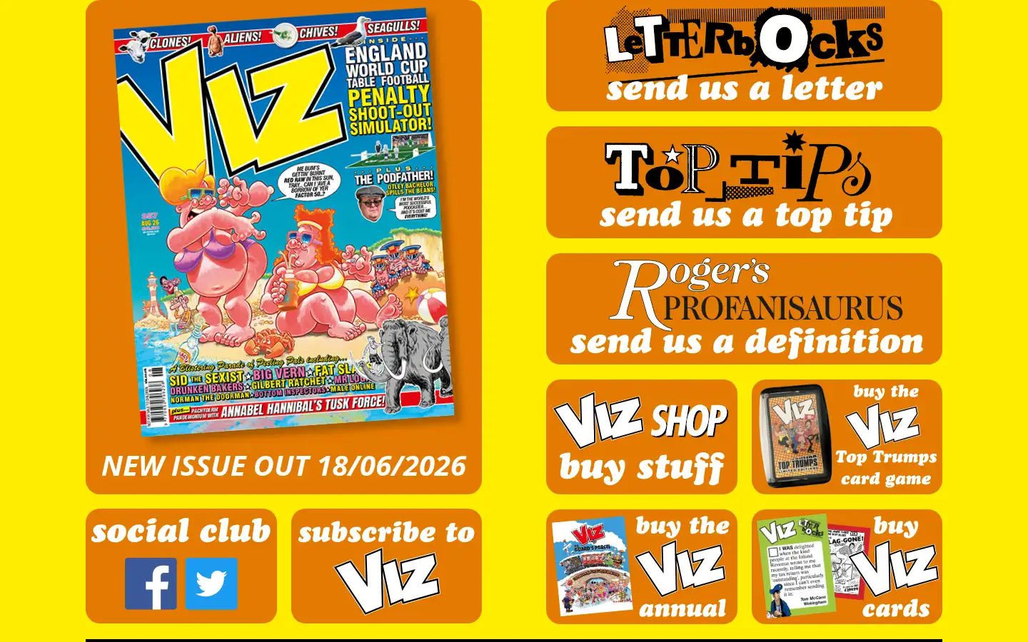 Screenshot of viz.co.uk