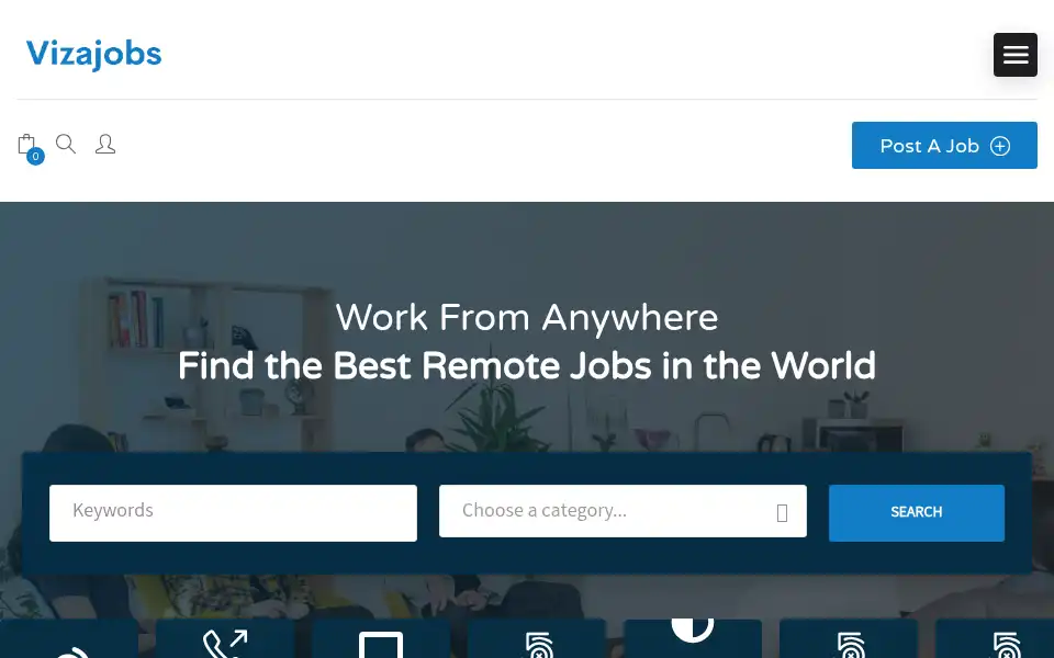 Screenshot of vizajobs.com