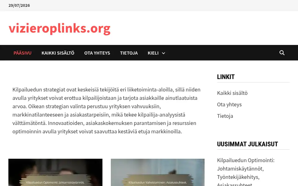 Screenshot of vizieroplinks.org