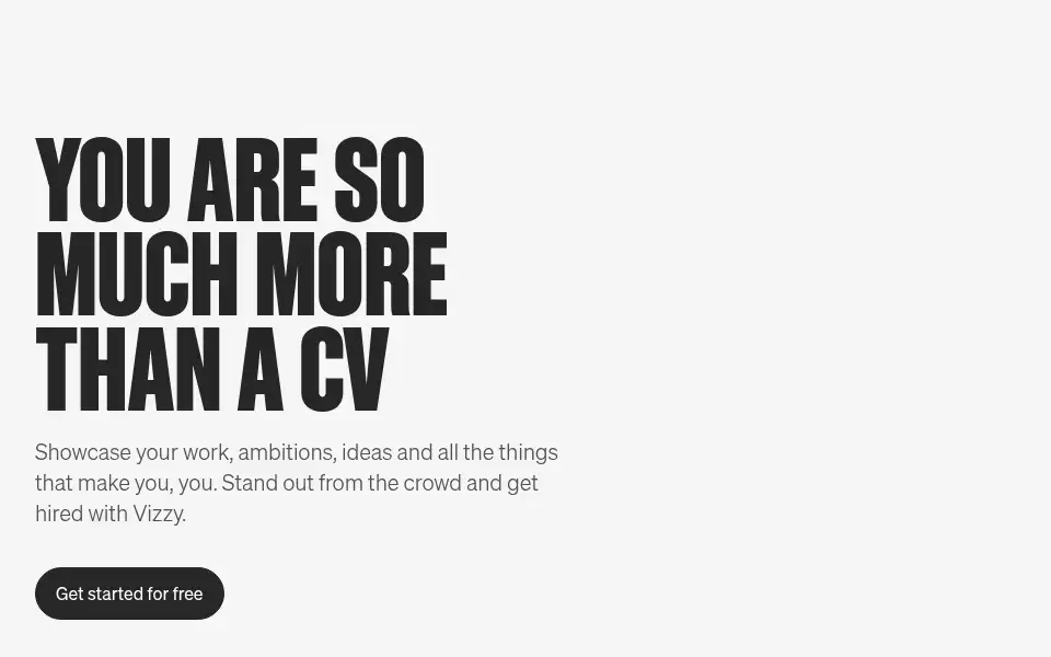 Screenshot of vizzy.com