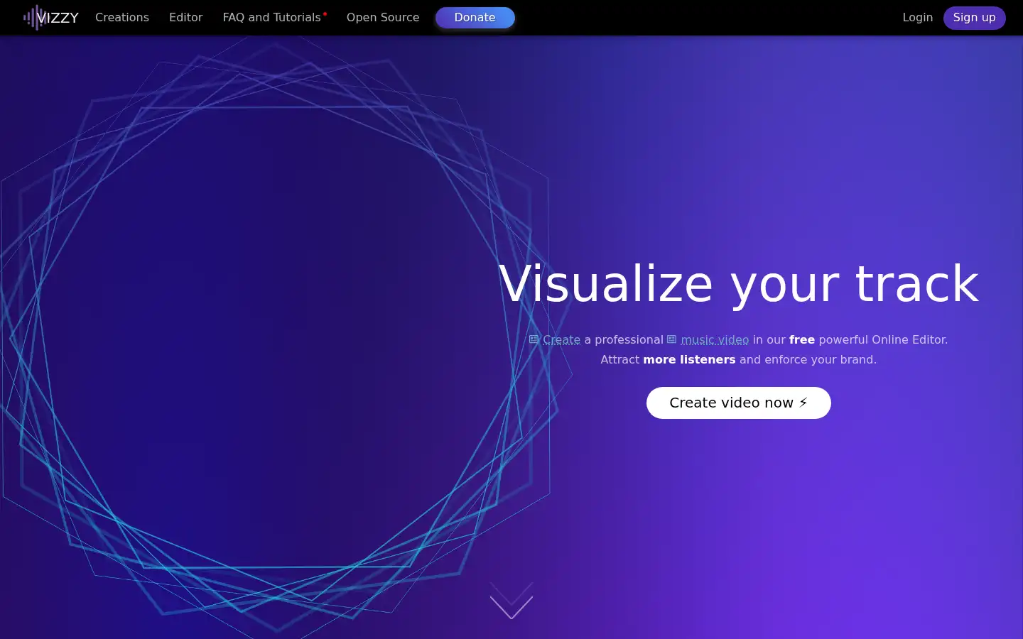 Screenshot of vizzy.io