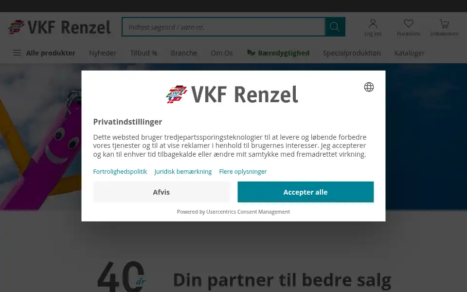 Screenshot of vkf-renzel.dk
