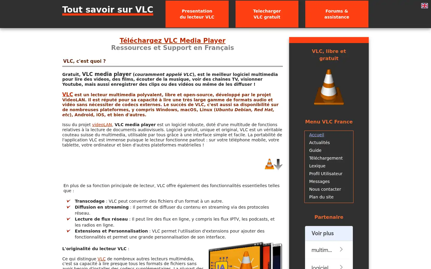 Screenshot of vlc-media-player.org