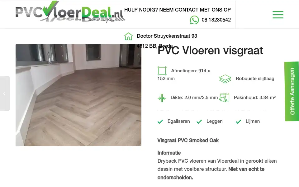 Screenshot of vloerdeal.nl