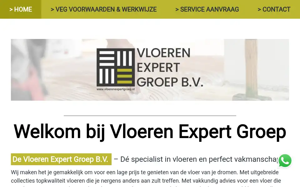 Screenshot of vloerenexpertgroep.nl