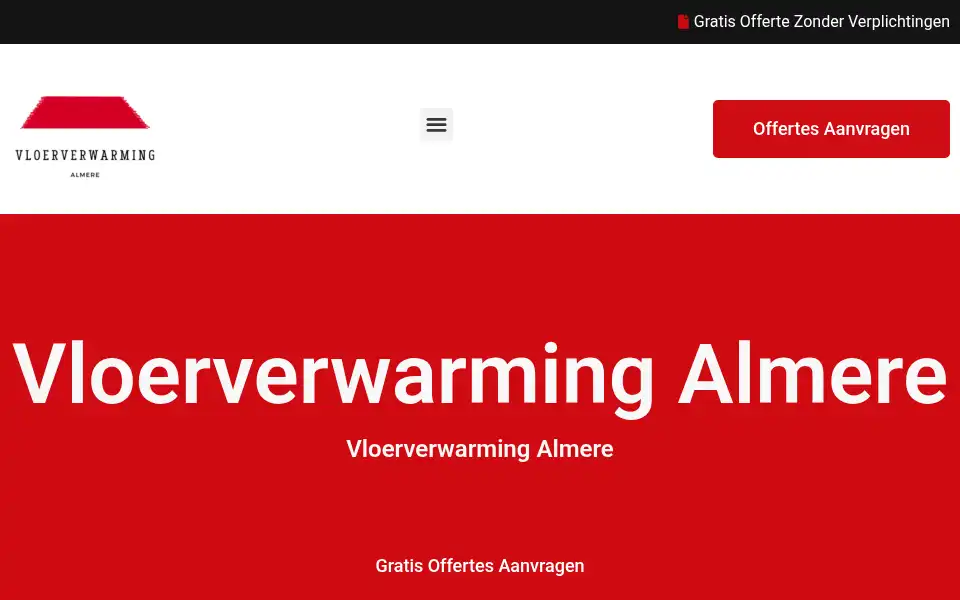 Screenshot of vloerverwarmingalmere.net
