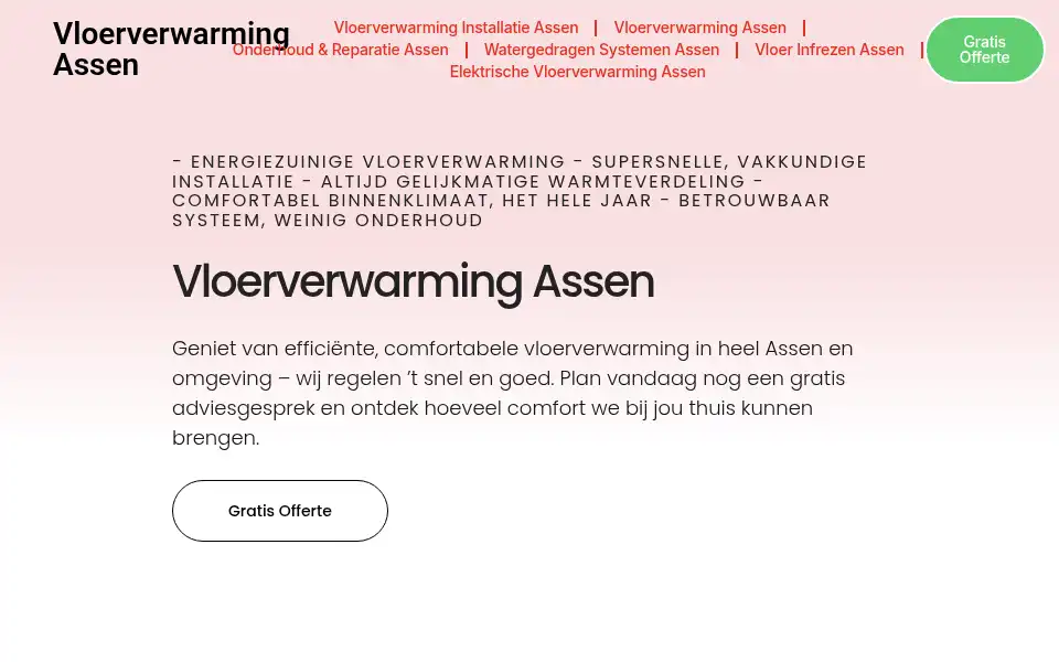 Screenshot of vloerverwarmingassen.com