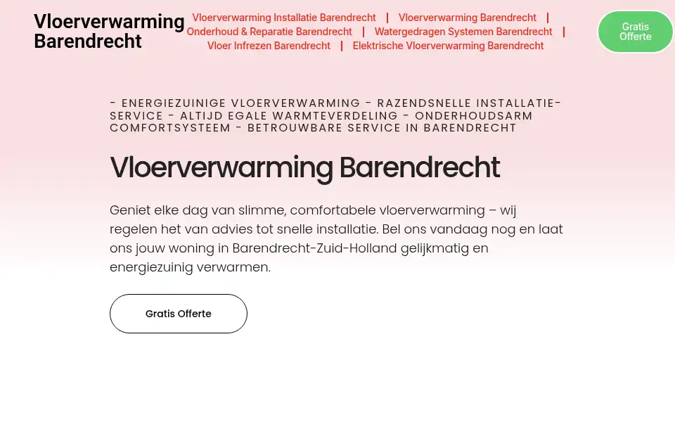 Screenshot of vloerverwarmingbarendrecht.com