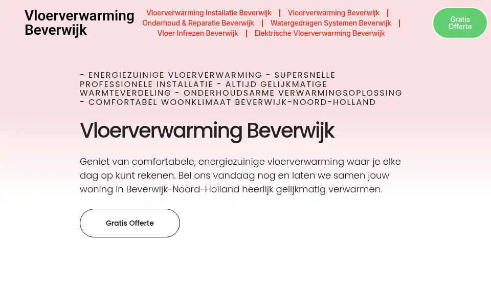 Screenshot of vloerverwarmingbeverwijk.com