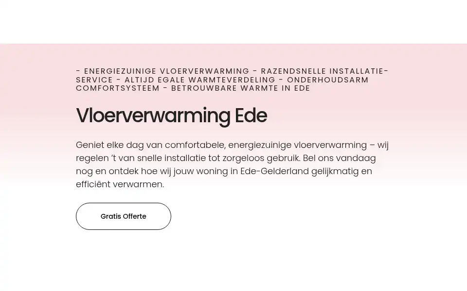 Screenshot of vloerverwarmingede.com