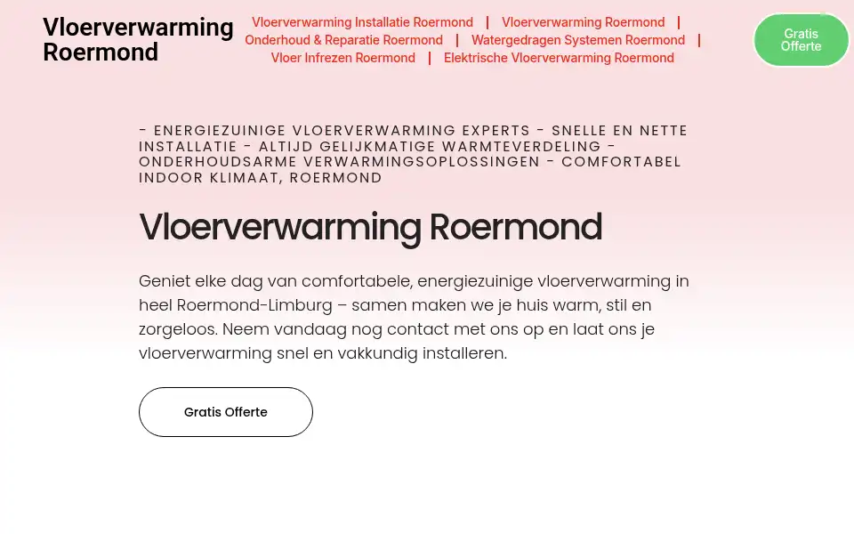 Screenshot of vloerverwarmingroermond.com