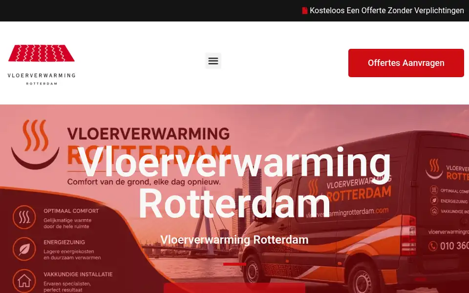 Screenshot of vloerverwarmingrotterdam.com