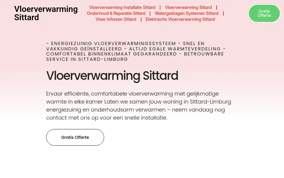 Screenshot of vloerverwarmingsittard.com