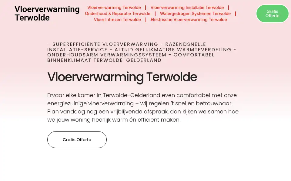 Screenshot of vloerverwarmingterwolde.com