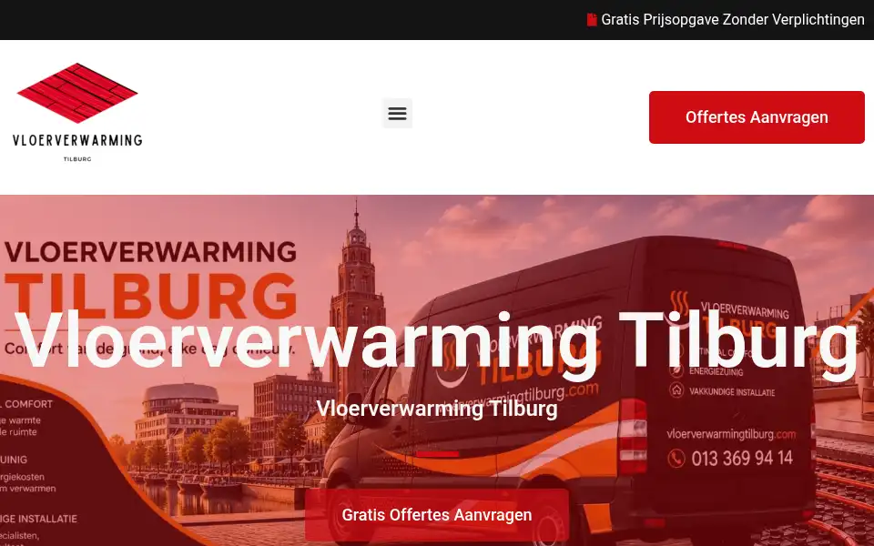 Screenshot of vloerverwarmingtilburg.com