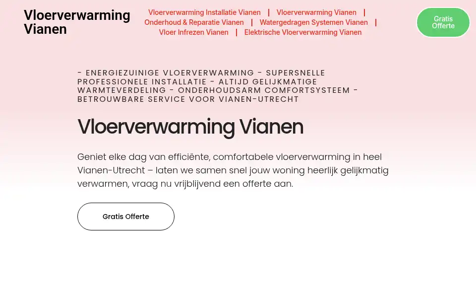 Screenshot of vloerverwarmingvianen.com