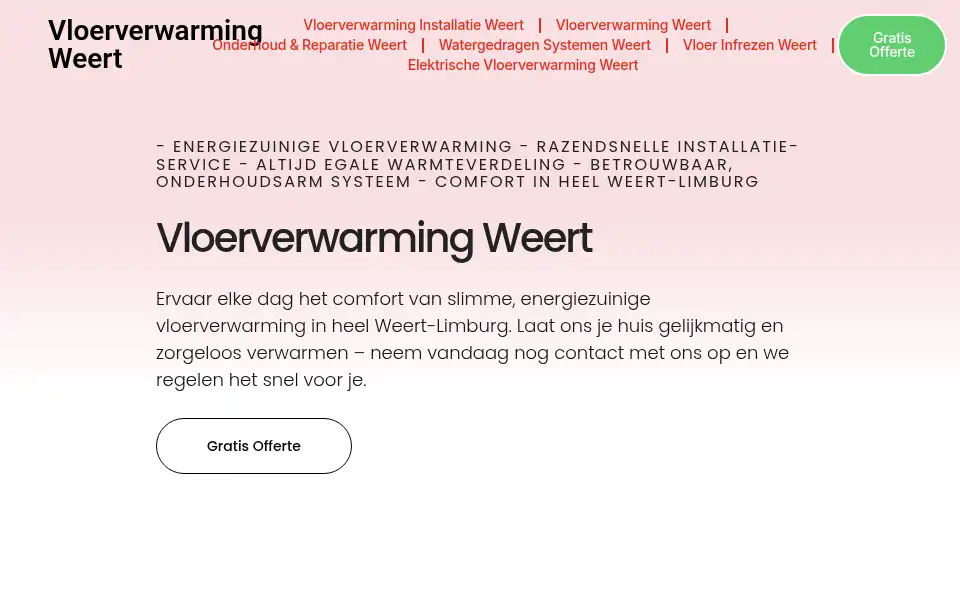 Screenshot of vloerverwarmingweert.com