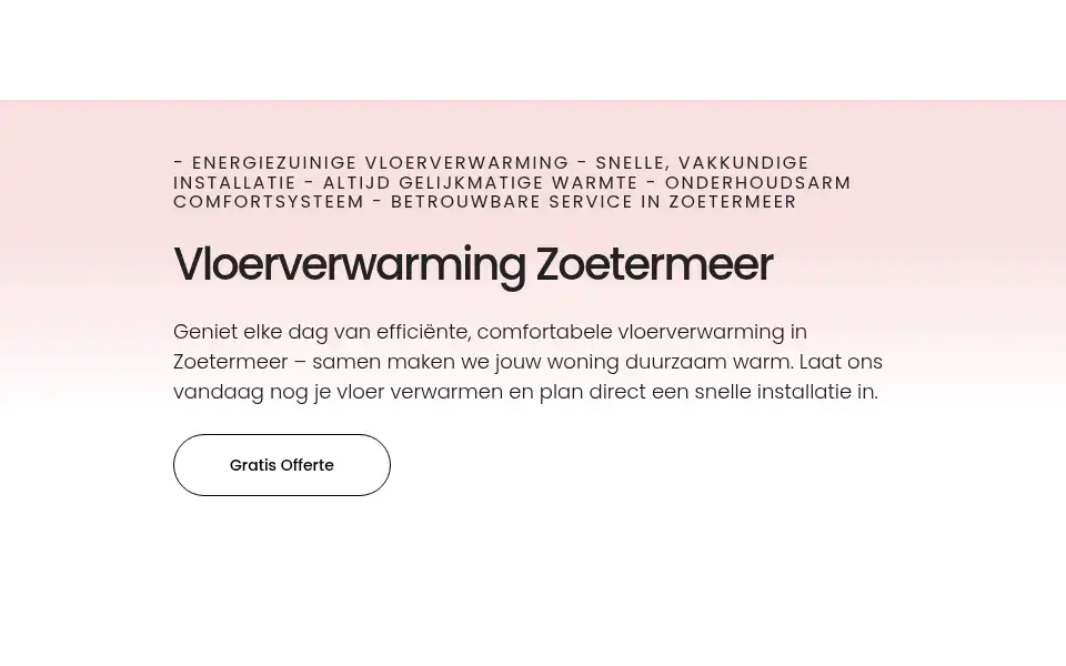 Screenshot of vloerverwarmingzoetermeer.com