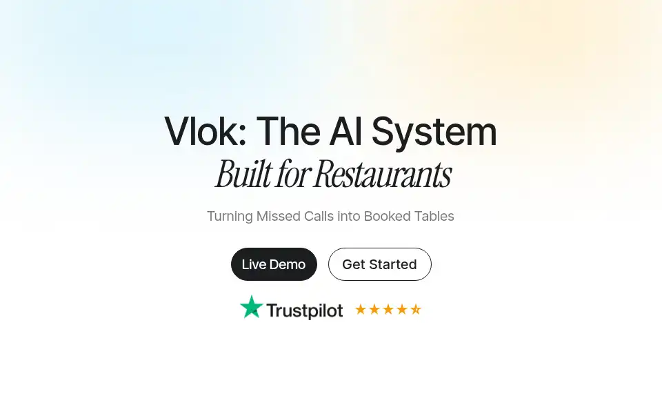 Screenshot of vlok.ai