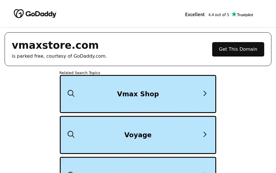 Screenshot of vmaxstore.com