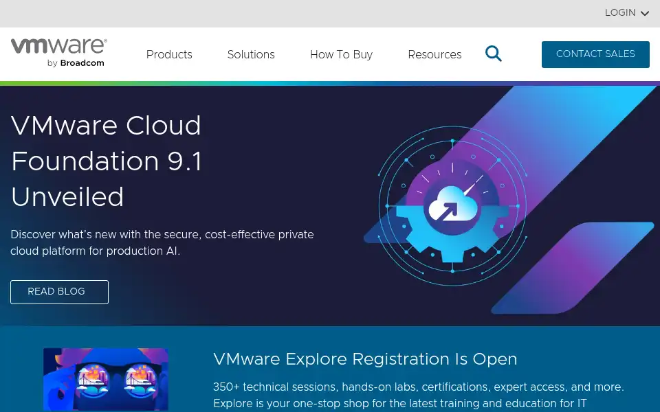 Screenshot of vmware.com