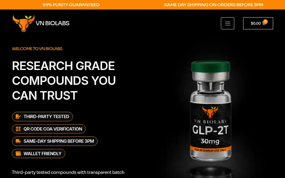 Screenshot of vnbiolabs.com